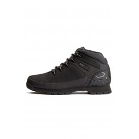 Timberland TB0A1QHR 015 Euro Sprint Waterproof Knit Fabric Hiker Boot - Black