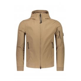 C.P. Company 002A Soft Shell Waterproof Lens Arm Lightweight Hood Jacket - Sand