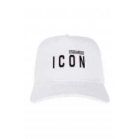 DSQUARED2 | Icon BCM0413 M072 Logo Print Cotton Baseball Cap - White