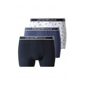 Emporio Armani 111473 3R717 Lounge Wear Three-pack Boxer Brief Underwear Set