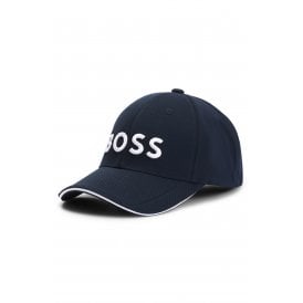Hugo Boss 9247 Embossed Logo Pique Fabric Baseball Cap