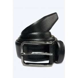 CB Dotti Contrast Dot Textured Design Leather Belt