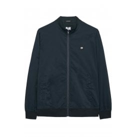 Weekend Offender TT1A01 Hemsley Cotton Lightweight Mock Neck Track Top - Navy