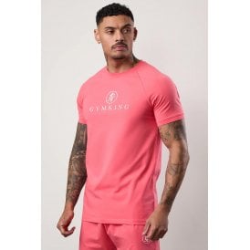 Gym King Pro Jersey Reflective Logo Regular Fit Half Sleeve T-Shirt