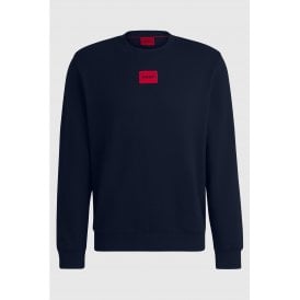 Boss 50447964 Diragol Small Red Patch Logo Crew Sweat Top