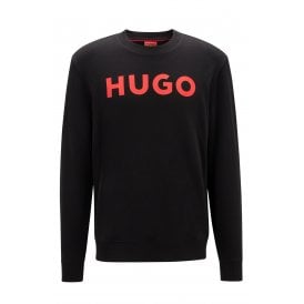 Boss 50477328 Dem HUGO Red Logo Crew Sweat Top - Black