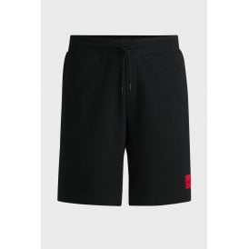 Boss 50466196 Diz222 Red Patch Logo Cotton Short