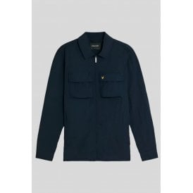 Lyle & Scott | LW2216V Legacy Ventilated Nylon Collar Overshirt Jacket - Dark Navy