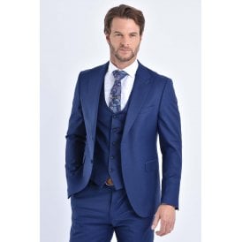CB Milan Tailored Slim Fit Wool Single-Breasted Plain 3 Piece Suit