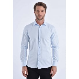 CB 043A Textured Slim Fit Single Cuff Smart Shirt