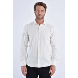 CB 043A Textured Slim Fit Single Cuff Smart Shirt