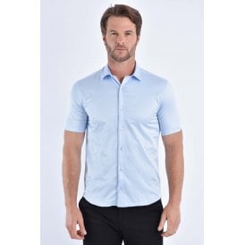 CB 056 Plain Slim Fit Short Sleeve Smart Shirt