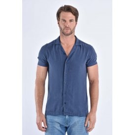 CB 068 Smooth Fine Cotton Slim Fit Open Collar Short Sleeve Shirt