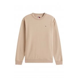 Tommy Jeans | DM20741 Brushed Fleece Small Flag Logo Crew Sweat Top