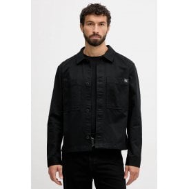 Calvin Klein Jeans | LV04RD110G Monogram Bagde Cotton Twill Relaxed Fit Buttoned Overshirt Jacket