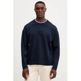 Calvin Klein Jeans | LV04RD300G 3D Logo Loose Fit Crew Jumper - Dark Navy