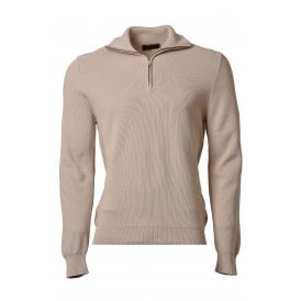 Liwali | 4441 1/4 Quarter Zip Textured Fabric Collar Jumper