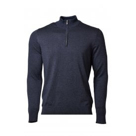 Liwali | 1343 1/4 Quarter Zip Soft Fabric Funnel Neck Jumper