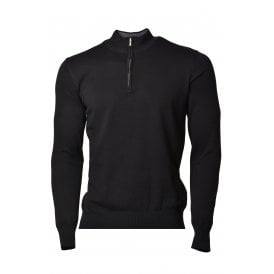Liwali | 1343 1/4 Quarter Zip Soft Fabric Funnel Neck Jumper
