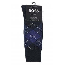 Boss 50478352 Argyle 2-Pack CC Essential Jacquard Logo Socks