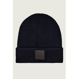 Hugo Boss | 50546155 Foxxy_R Rubber Box Logo Knit Beanie Hat
