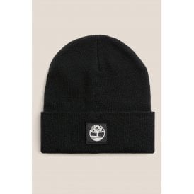 Timberland TB0A65JA Tonal Patch Box Logo Cuffed Knit Beanie Hat