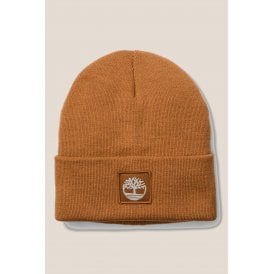 Timberland TB0A65JA Tonal Patch Box Logo Cuffed Knit Beanie Hat