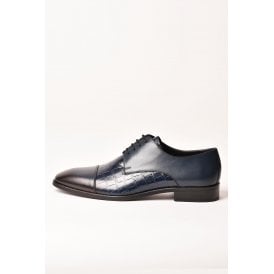 Paul Branco | M-01627 Leather Faux Contrast Crocodile Oxford Lace Formal Shoe