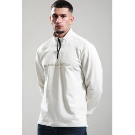 Marshall Artist | 1121 Quarter-Zip Reflective Wordmark Logo Print Sweat Top