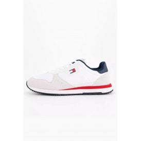 Tommy Jeans | EM01649 Eva Leather Runner Style Trainer - White
