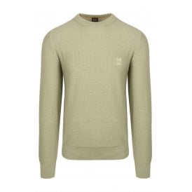 Hugo Boss 50527584 Anion_S Textured Knit Design Patch Logo Ribbed Crew Neck Jumper