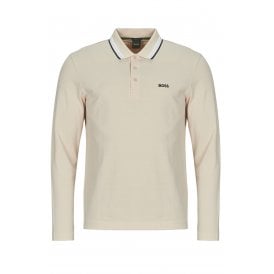 Hugo Boss | 50536609 Plisy Cotton Pique Long Sleeve Polo Top