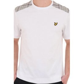 Lyle & Scott TS2460V Contrast Check Shoulder Panel Cotton Half Sleeve T-Shirt