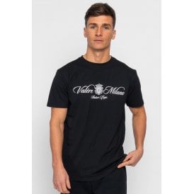 Valere Milano | Devero VM-324 Signature Script Logo Print Half Sleeve T-Shirt