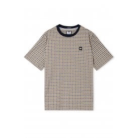 Weekend Offender TS1B09 Trimmer Ringer Crew All-Over Mid-House Check Half Sleeve T-Shirt