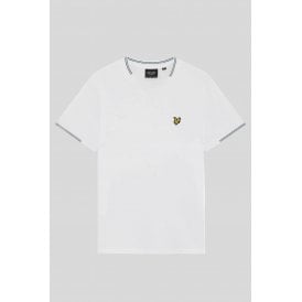 Lyle & Scott TS2405V Contrast Tipped Superfine Cotton T-Shirt - White