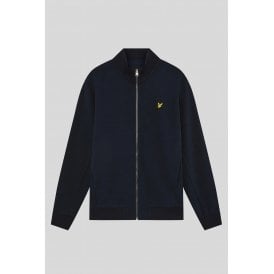 Lyle & Scott | ML2416V Smooth Textured Pique Full Zip Funnel Neck Track Top - Navy