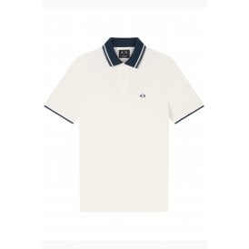 Armani Exchange | AX XM002350 AF10366 A|X Logo Tipped Pique Cotton Polo T-Shirt