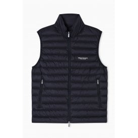 Armani Exchange | AX XM001576 AF16927 Piumino High Collar Quilted Padded Down Gilet - Black