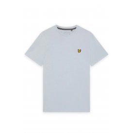 Lyle & Scott | TS2485 Plain Sport Rubberised Logo Crew Neck T-Shirt - Sky Blue Lagoon