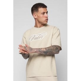 Valere Milano | Baratz VM-334 Twill Signature Raised Embroidery Logo Half Sleeve T-Shirt