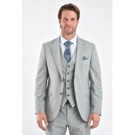 CB Inter Tailored Slim Fit 3 Piece Suit - Light Grey Marl