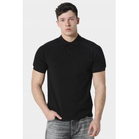 Police Salle 1275 Knitted Ribbed Biker Shoulder Detail Half Sleeve Polo T-Shirt