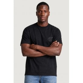 Calvin Klein Jeans | LV04RG220G Stitched Embossed Logo Half-Sleeve T-Shirt - Black