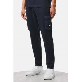 Weekend Offender 3A03 Lippi Nylon Panel Pocket Cotton Jogger - Navy