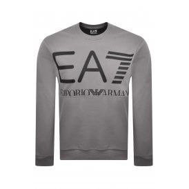 EA7 | Emporio Armani AF27189 2201 Contrast Enlarge Logo Print Sweat Top
