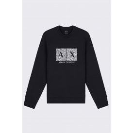 Armani Exchange | AX XM002888 AF10818 Camo Style Decorative Logo Design Sweat Top - Dark Navy
