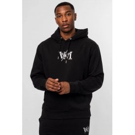 Valere Milano | Pisanino VM-351 Winged Horse Motif Print Overhead Hood Top - Black