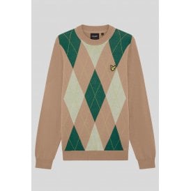Lyle & Scott | KN2631V Archive Argyle Pattern Crew Knit Jumper
