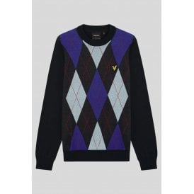 Lyle & Scott | KN2631V Archive Argyle Pattern Crew Knit Jumper